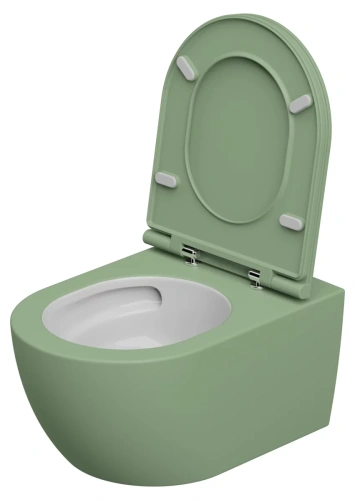 Унитаз подвесной GSG Ceramic Design Like LKWCSOECBI000/031, White/Salvia Matt