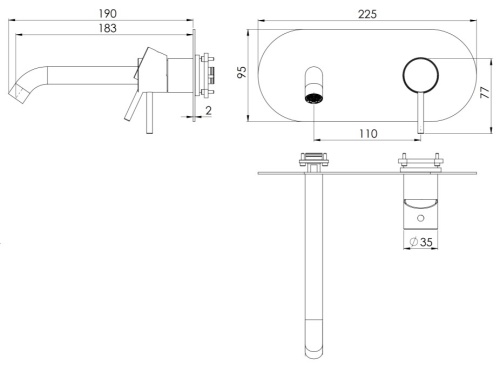 Смеситель для раковины Remer X-style X15LWB, хром