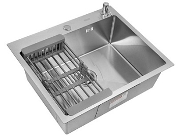 Комплект Arfeka Eco AR мойка 600*500, коландер, дозатор satin