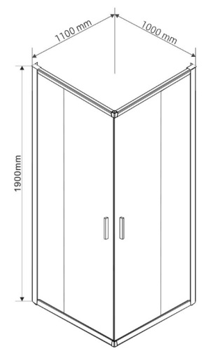 Душевой уголок Vincea Garda VSS-1G1011CLG