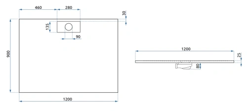 Душевой поддон Rea Bazalt Long white 90*120 K3322 Душевой поддон Rea Bazalt Long white 90*120 K3322