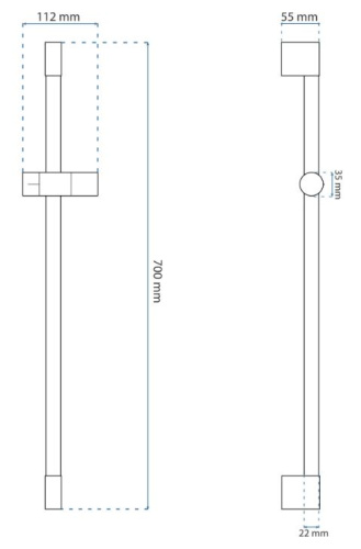 Душевая штанга Rea 01 Chrome P5982