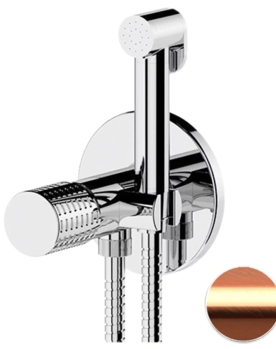 Гигиенический душ со смесителем Remer Celebrity CEC65WRP, медь брашированная