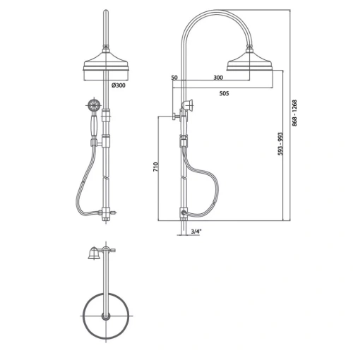 Душевая система Caprigo 99-061-VOT
