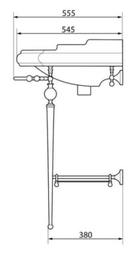 Консоль под раковину Caprigo 7064/73-VOT