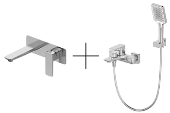 Душевая система для ванны со смесителем Oliveeka OL-639003A+869003-BN