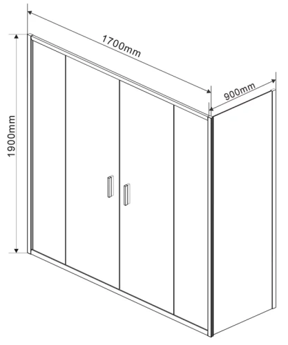 Душевой уголок Vincea Garda VSR-1G29017CLG