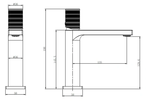 Смеситель для раковины Vincea Domus VBF-5DM01BG