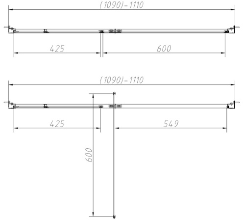 Душевой уголок Vincea Slim-N VSR-4SNP9011CL