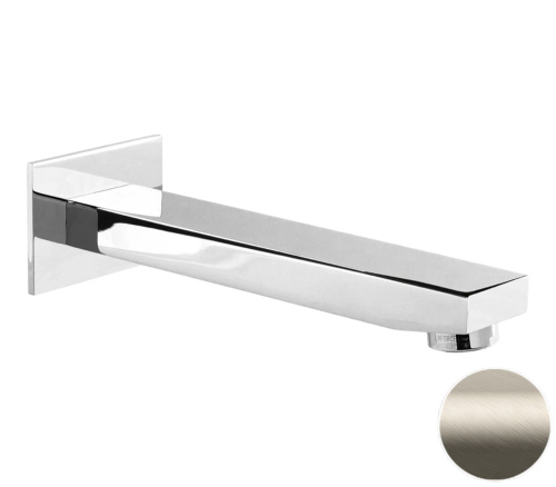 Излив настенный 18 см Remer Qubika 91QXV, сталь