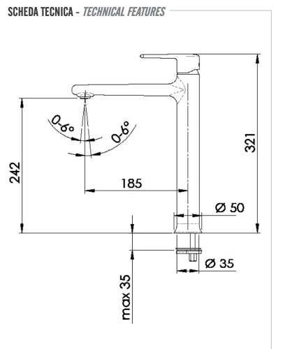 Смеситель для раковины Remer Vanity V10L