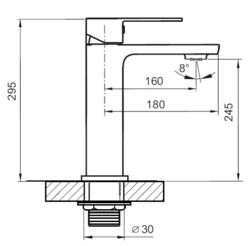 Смеситель для умывальника Ahti Heinola HN202001