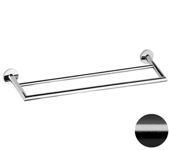 Полотенцедержатель двойной 60 см Remer Guest GS33CFP, черный брашированный хром