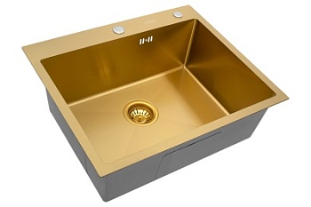Мойка кухонная Arfeka Eco AR 600*500 gold PVD NANO