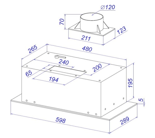 Вытяжка кухонная Zorg SANTA 1060 60 S белая