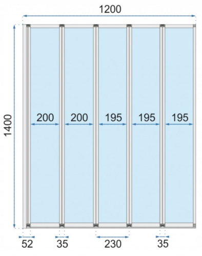 Шторка на ванную Rea Idea 120 W0850