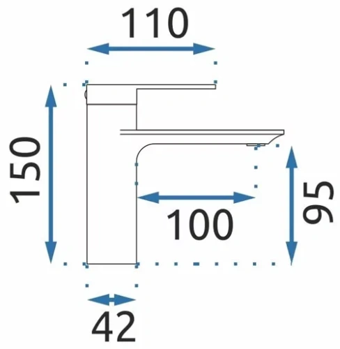 Смеситель для умывальника Rea Storm gold matt B7960