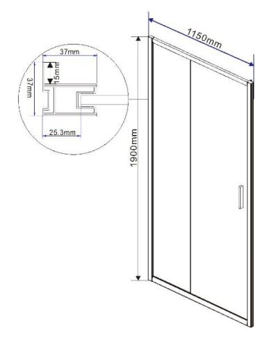 Душевая дверь Vincea Garda VDS-1G115CLB