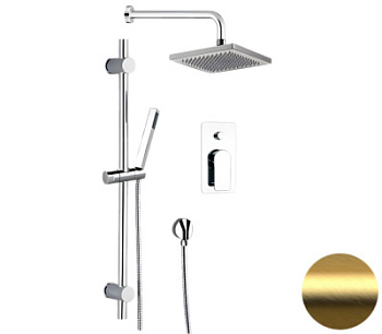 Душевая система Remer Infinity I09S07OBG, золото брашированное