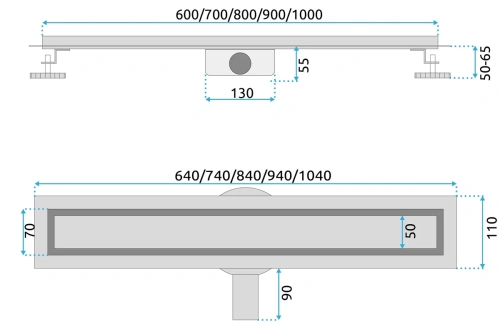 Душевой трап Rea Neox pro gold 1000 G2738