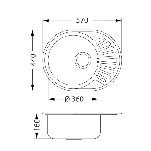 Мойка для кухни Alveus GENESIS CIKLO 10 SAT-90 570x440 1123826