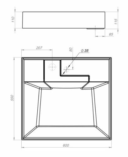 Умывальник Versalia Monica 55 BM