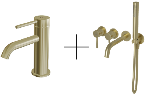 Душевая система для ванны со смесителем Oliveeka OL-889017+88139017-BG