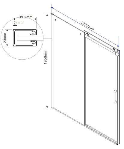 Душевая дверь Vincea Como VPS-1C120CL
