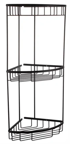 Полка тройная угловая решетка Vivi Felice F03 NERO OPACO