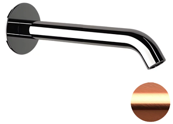 Излив настенный 19 см Remer X Style 91XLRP, медь брашированная