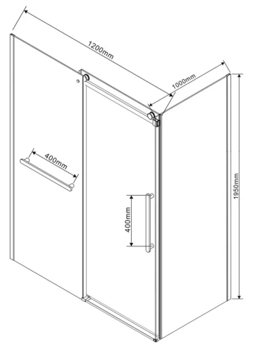 Душевой уголок Vincea Como Soft VSR-1CS1012CLB