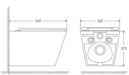 Комплект Oliveeka инсталляция OL-MQ-003 с унитазом OL-6016 и кнопкой OL-E12-MB