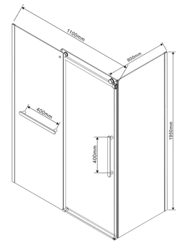 Душевой уголок Vincea Como Soft VSR-1CS8011CLB