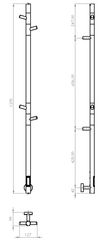 Полотенцесушитель электрический Vincea VTD-1DB1E