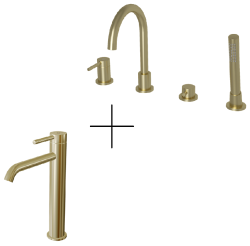 Душевая система для ванны со смесителем Oliveeka OL-669017+88239017-BG