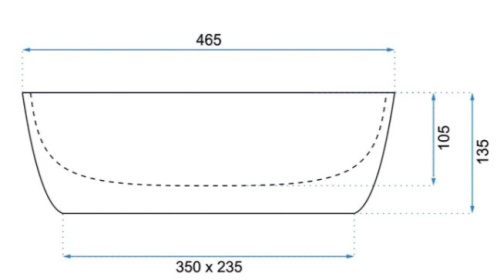 Умывальник Rea Belinda Black Marble Shiny U8907