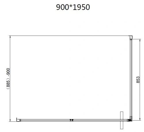 Душевой уголок Vincea Slim 8mm VSR-4SLP9010CLGM