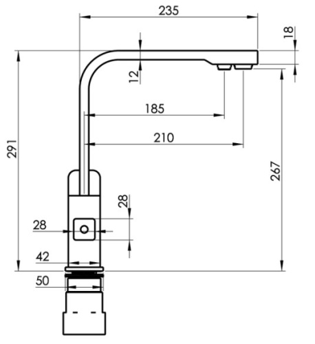 Смеситель для мойки Vivi Felice 1617-4 Marrone