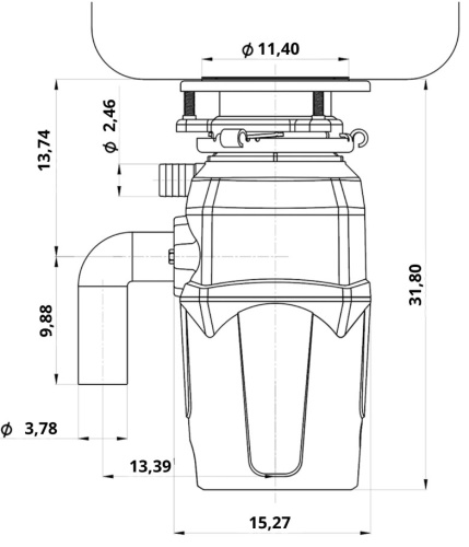 Измельчитель пищевых отходов Arfeka FWD MAX