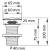 Донный клапан для раковины CeramaLux RD025 без перелива