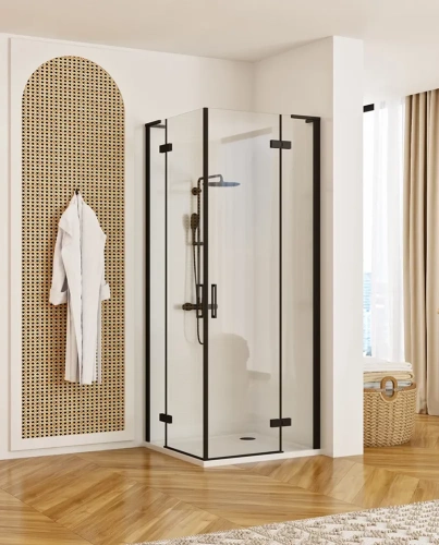 Душевой уголок Rea Hugo Double black 90x90 K6601
