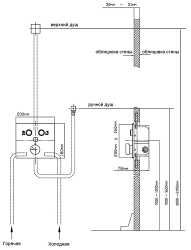 Смеситель для душа Vincea VSCV-421MB