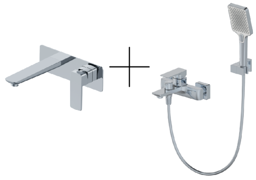Душевая система для ванны со смесителем Oliveeka OL-639003A+869003-CR