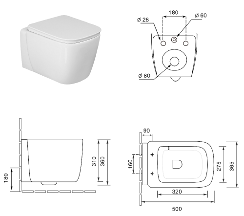Комплект Oliveeka инсталляция OL-MQ-003 с унитазом OL-G1 и кнопкой OL-R22-CR