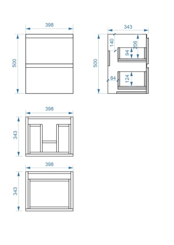 Тумба подвесная Vela Мира 40П под Alice (белый глянец) TU58912
