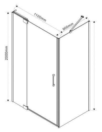 Душевой уголок Vincea Extra VSR-1E101190CL