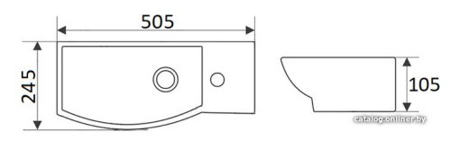 Умывальник CeramaLux 7947CL