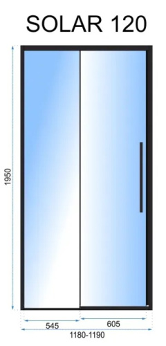 Душевая дверь Rea Solar Gold K6548