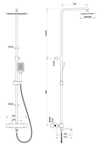 Душевая система Oliveeka OL-739901-BGM