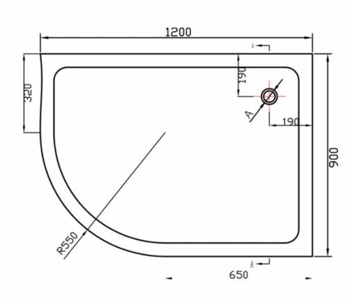 Душевой поддон Vincea VST-2AJ-1290R